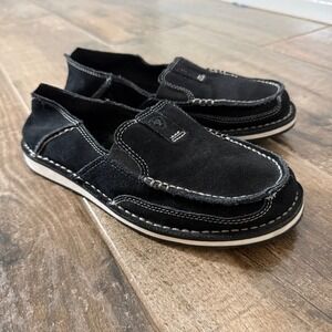 Ariat Women's Suede Cruiser Moc Toe Slip-On  Shoes, Black, 9.5B